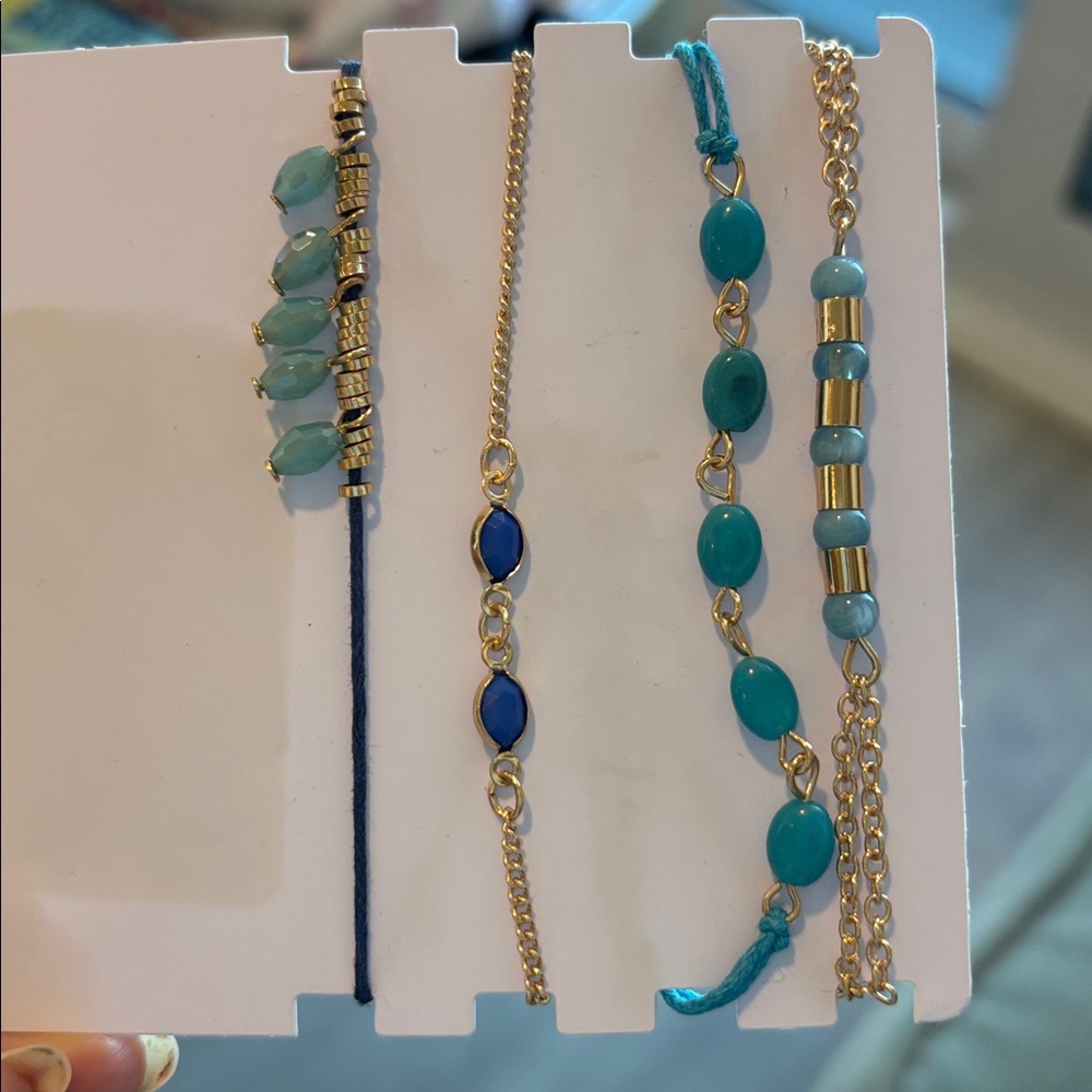 Local European Blue and Gold Bracelet Set